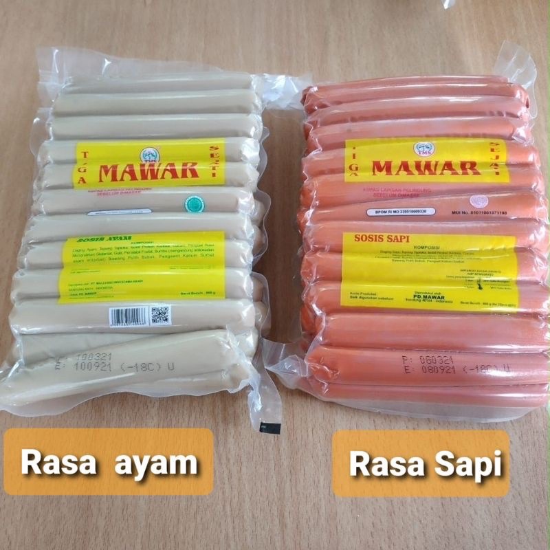 

sosis Ayam / Sapi Mawar 800gr