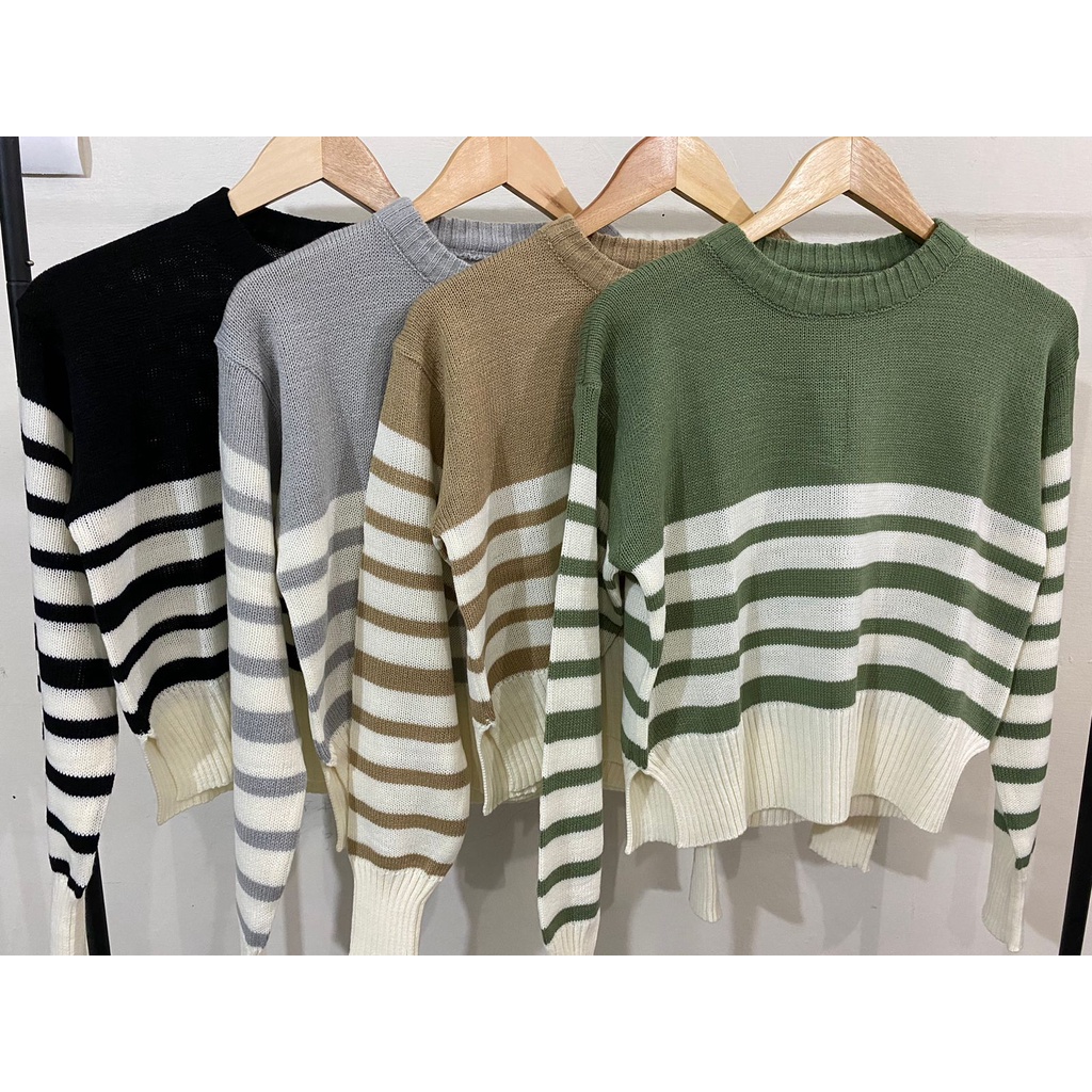 Kirei Sweater Rajut Crop Top Knit Wanita Premium Oversize Murah Halus Korean Style COD Free Ongkir