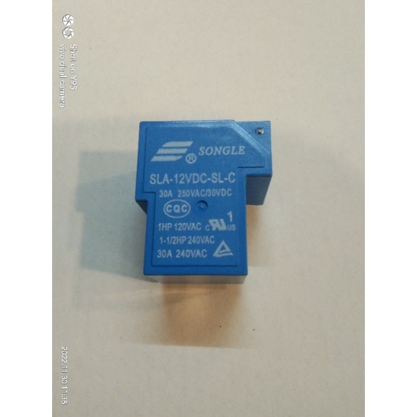 Relay DC 12V 30A Relay 6pin merek SONGLE Jual per/10pcs Relay kodok