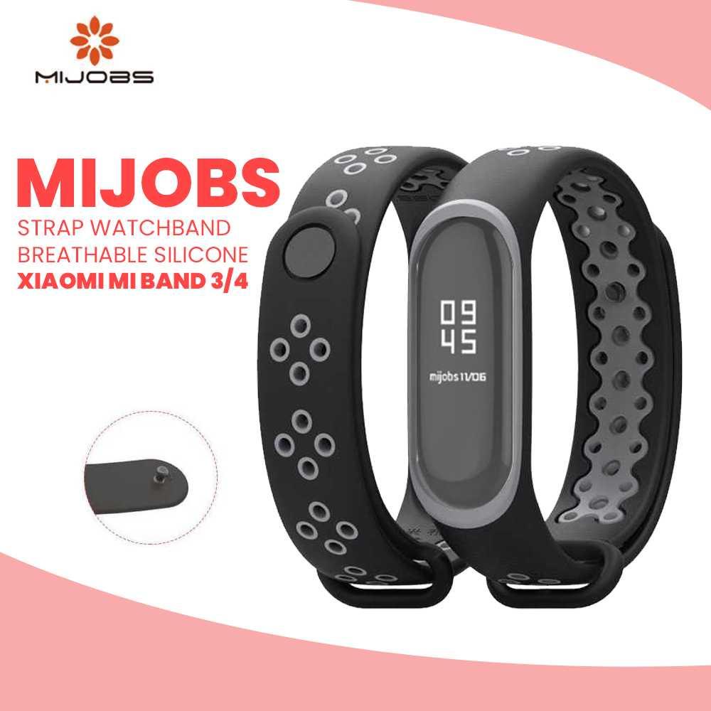 Mijobs Sport Strap Watchband Breathable Silicone Xiaomi Mi Band 3/4 Perlengkapan Anak Rumah Anak Watch Band Apple Apple Watch Band Band Watch Perlengkapan Polri Smartwatch Dt Smartwatch Band Strap Ultra Uag Strap Apple Watch Apple Watch Original Rumah App