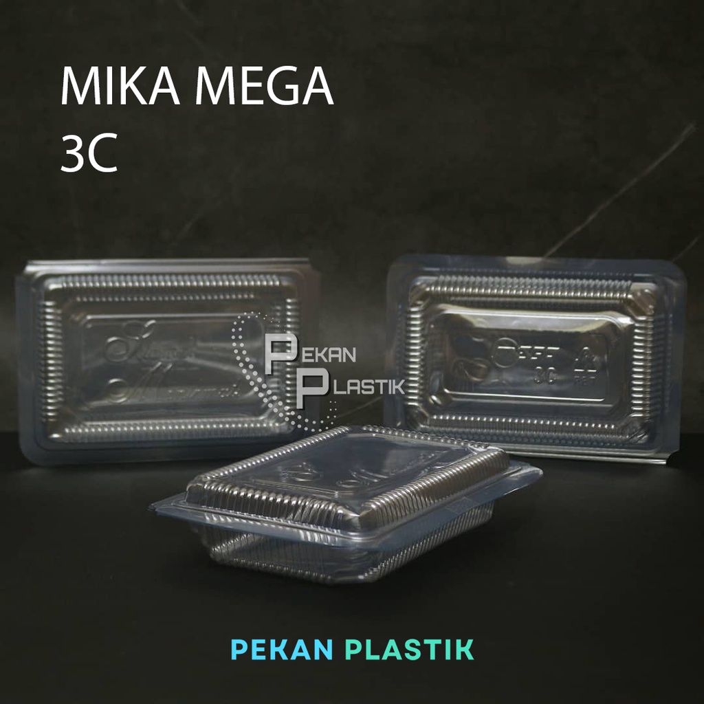 Mika Plastik 3C Tebal /Kotak Nasi Kue Mie 3C MEGA