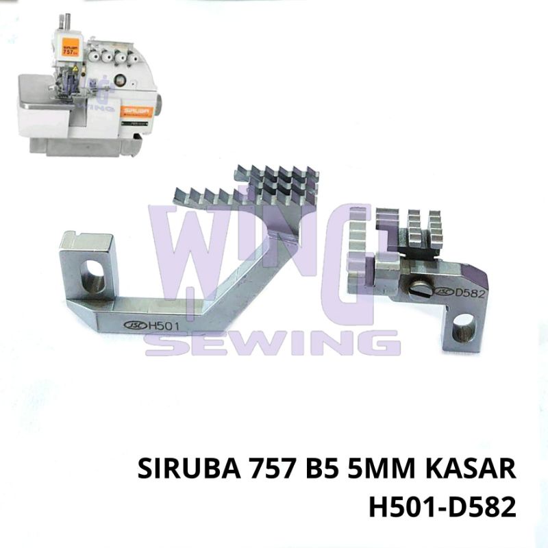 H501 D582 SIRUBA 757 Benang 5 5MM KASAR Gigi Mesin Jahit Obras
