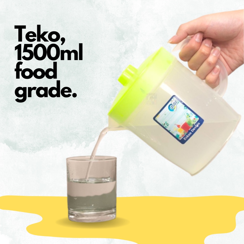 GOS - B213 - Teko Plastik 1500ml - Teko Air Minum - Teko 1.5L - Teko Isi UlanG Air Minum