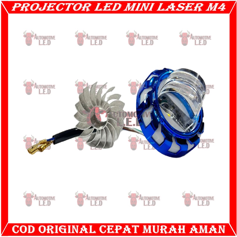 ORIGINAL LAMPU LED LASER M4 LASER  PROJIE LED 2 WARNA LAMPU UTAMA MOTOR H6 H4 LAMPU PROJECTOR LED SXC