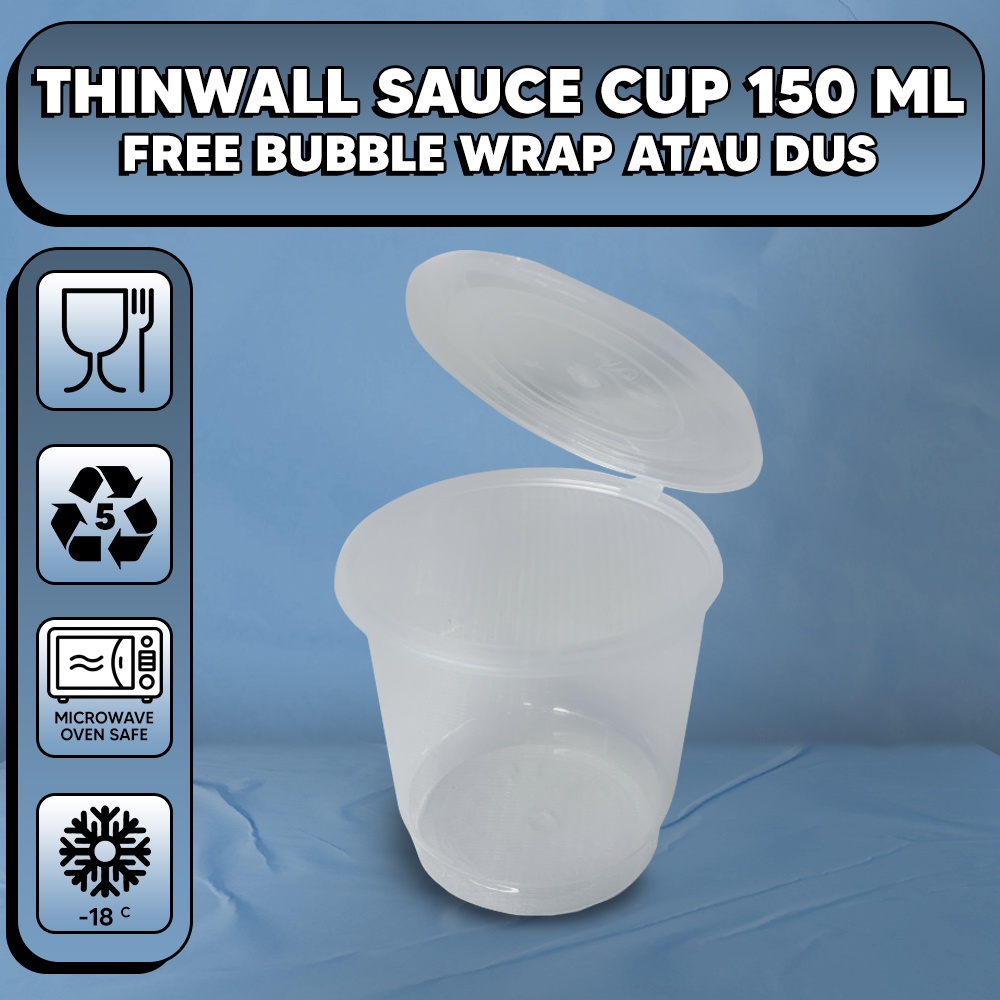 Thinwall Cup Puding 150ml Merpati Per Pack Tempat Selai Gelas Eskrim  Sambal Puyo Bumbu Cake