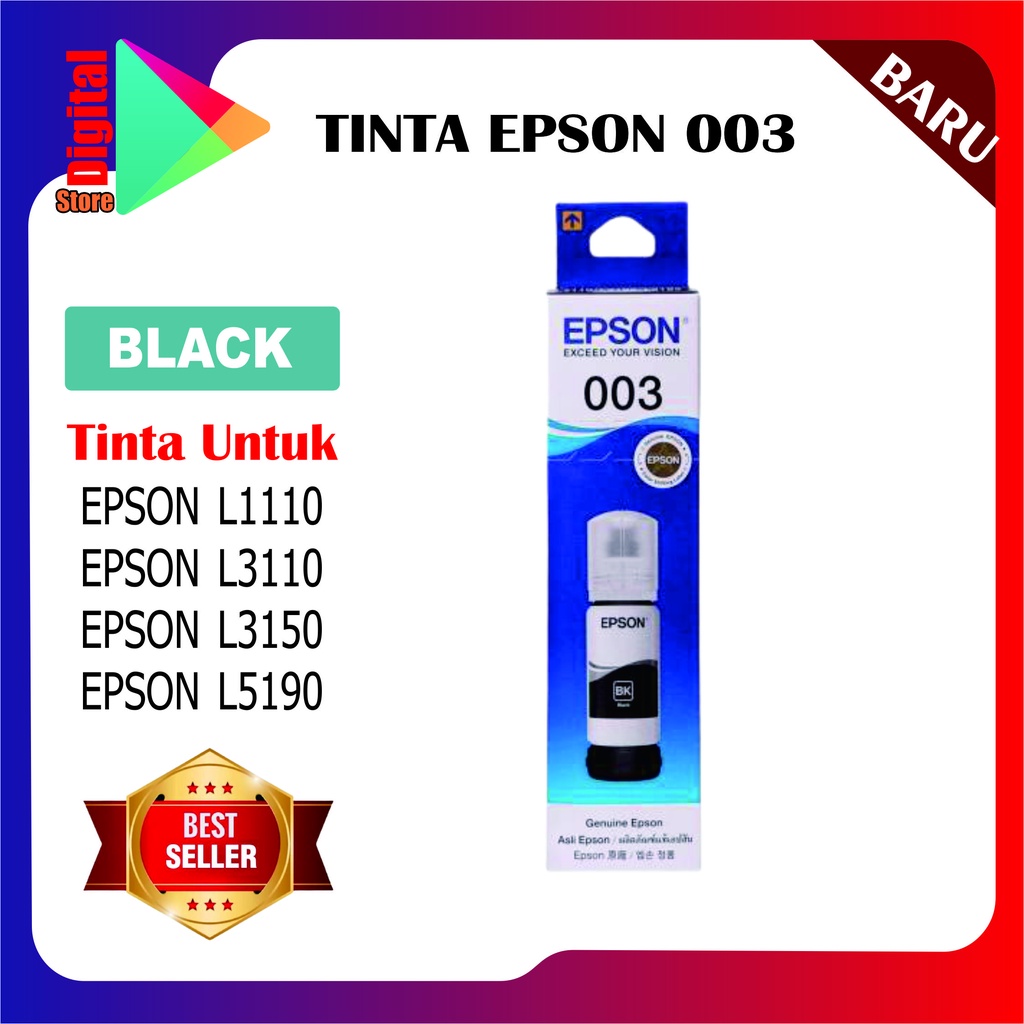 Tinta Epson 003 PREMIUM(COMPATIBLE) For Printer L5190 L3150 L3110 L1110 L3100 L3101-PCS