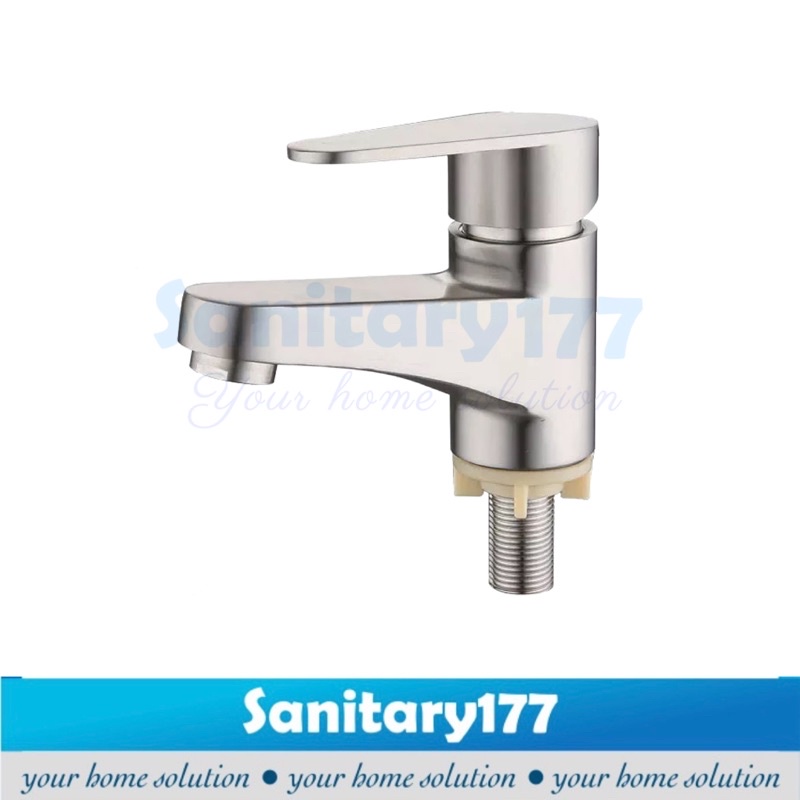 Kran Wastafel stainless 304 up down TEBAL 49- Keran Air Cuci Tangan minimalis Wastapel Faucet Bowl stenlis tebel angkat