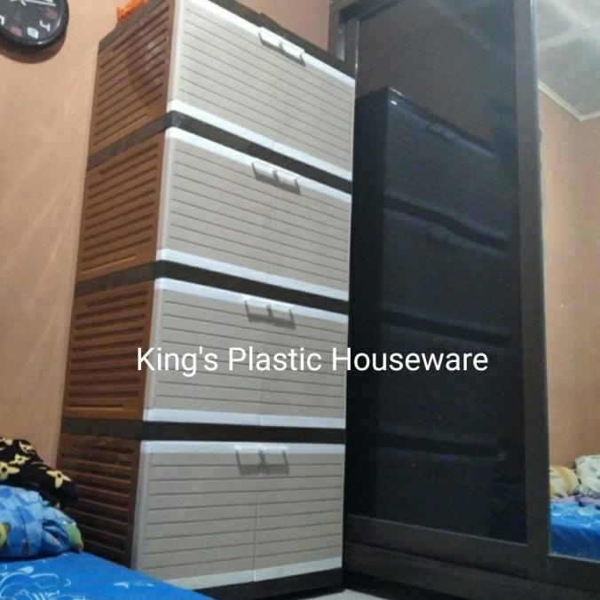 

Lemari plastik club 4 susun jumbo minimalis club stock ready