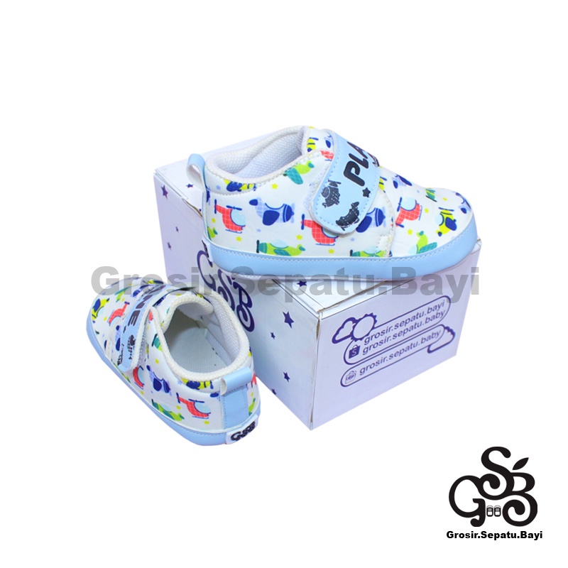 Sepatu Bayi - Baby Shoes - Prewalker  | 2-12 bulan | PLANE pesawat BIRU ringan &amp; fleksibel