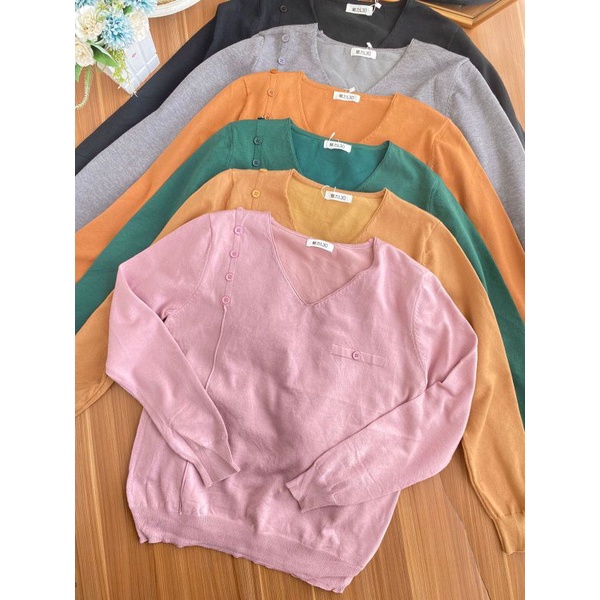 SWEATER RAJUT / BLOUSE KOREA / BLOUSE RAJUT / BLOUSE WANITA - IMPOR REAL PICT