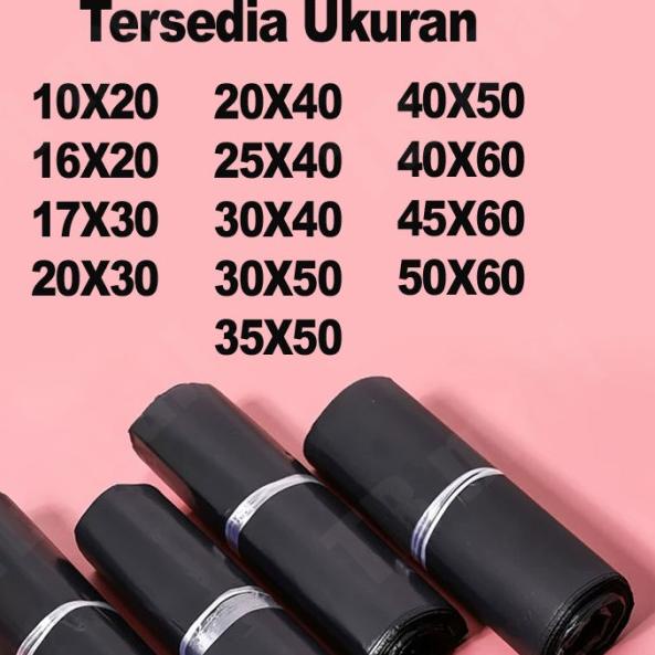 

Plastik Packing Polymailer LDPE Hitam 35X50CM Glossy isi 50pcs Tebal