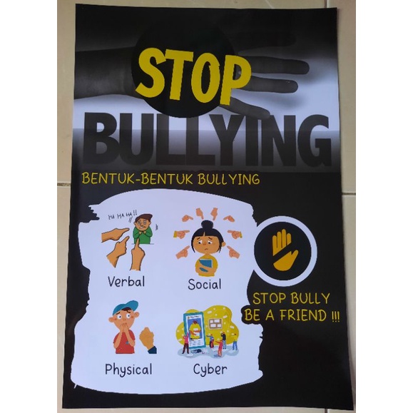 Poster Stop Bullying Bentuk Bentuk Bullying