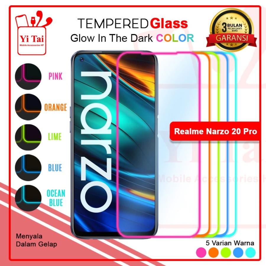 TEMPERED GLASS GLOW IN THE DARK YI TAI REALME NARZO 20 PRO - GA