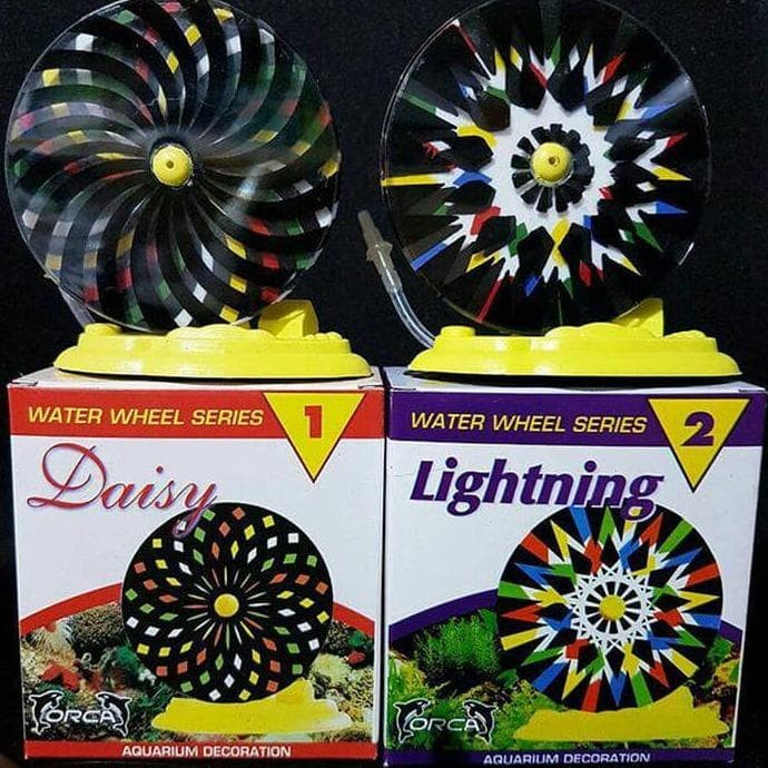 Hiasan Mainan Kincir Air ORCA WATER WHEEL Asesoris Gelembung Aquarium Ikan