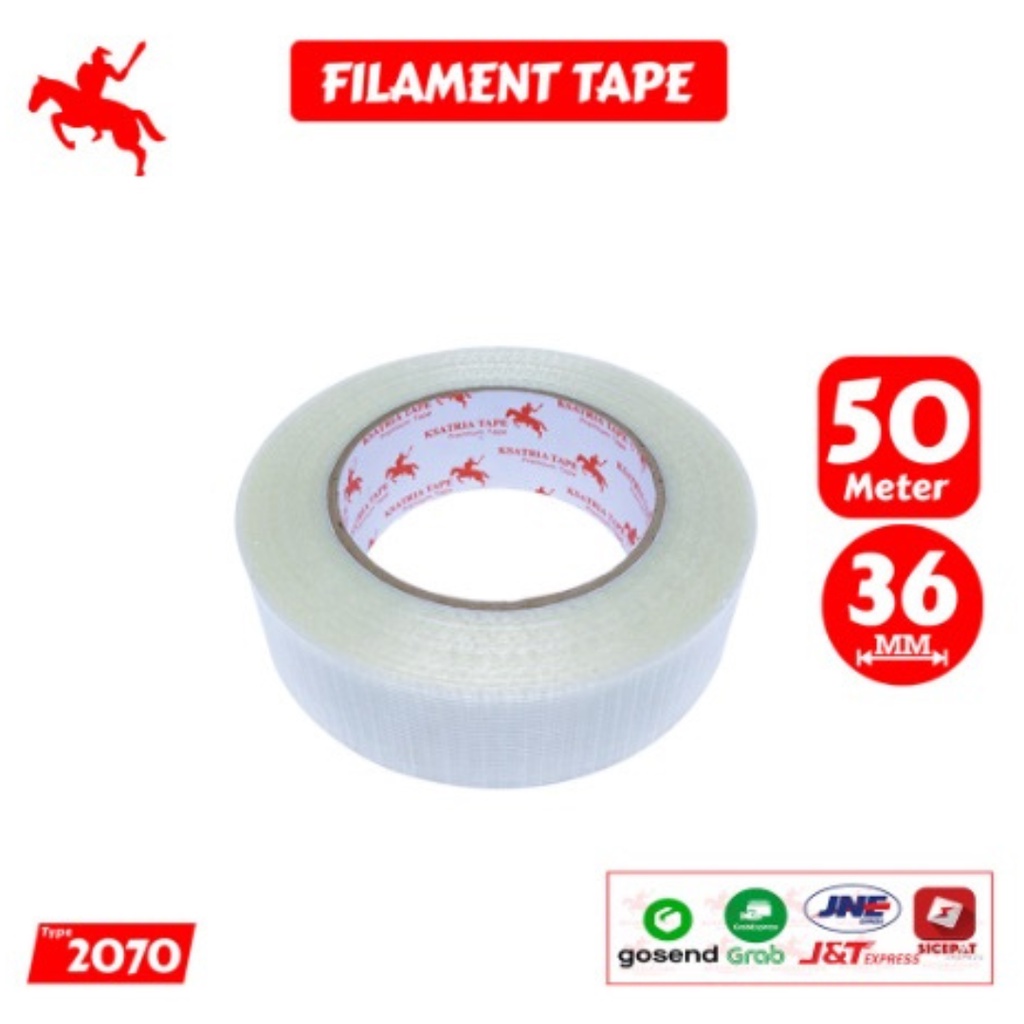 

Lakban Filament Tape / Lakban Serat KSATRIA Tape 36mm x 50 Meter