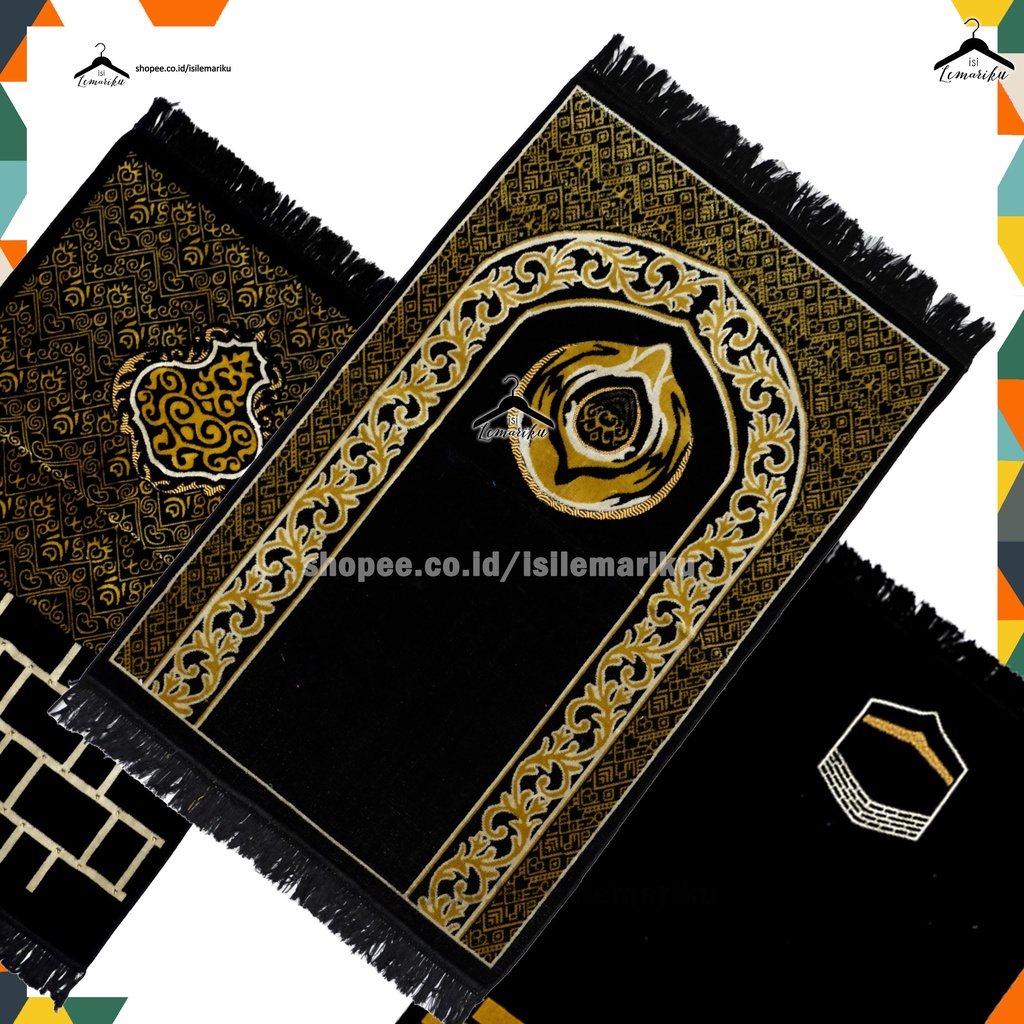 Sajadah KISWAH BLACK Exclusive 65 x 110cm