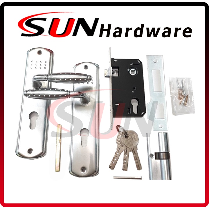 Kunci Pintu Rumah Set Top Grande Tanggung Handle Handel Gagang Silver Chrome Stainless Gold Kuning Emas