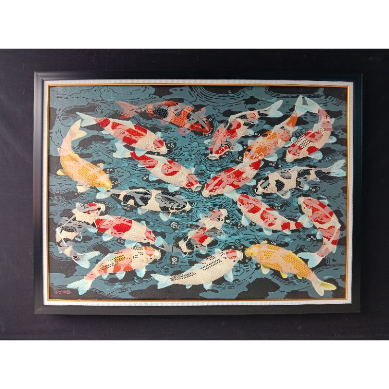 lukisan ikan koi besar