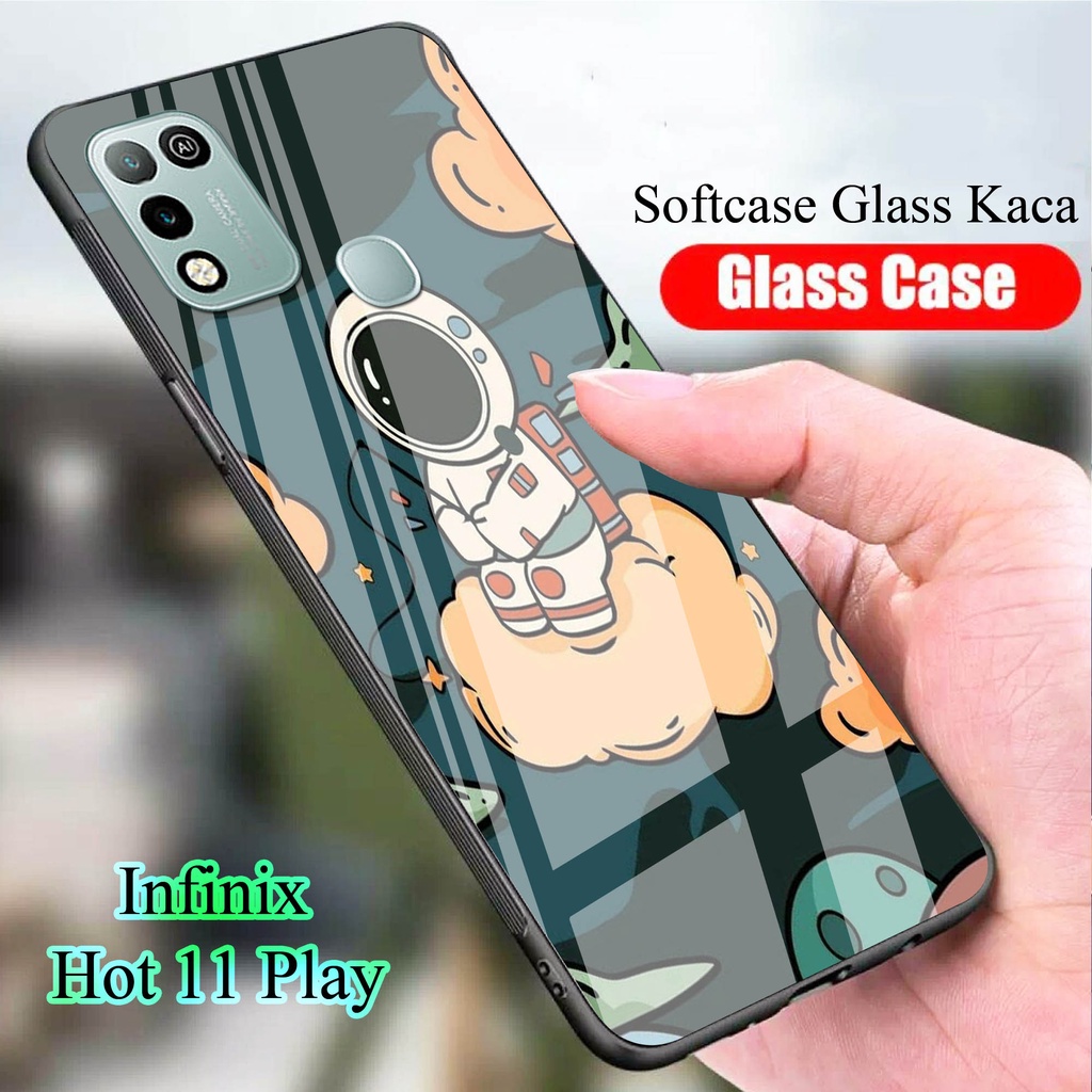 Softcase Glass Kaca INFINIX HOT 11 PLAY - Case Handphone  INFINIX HOT 11 PLAY [T88]