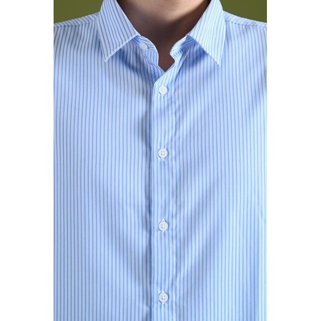 KEMEJA PREPP STUDIO TEXTURED STRIPE SHIRT BLUE - S