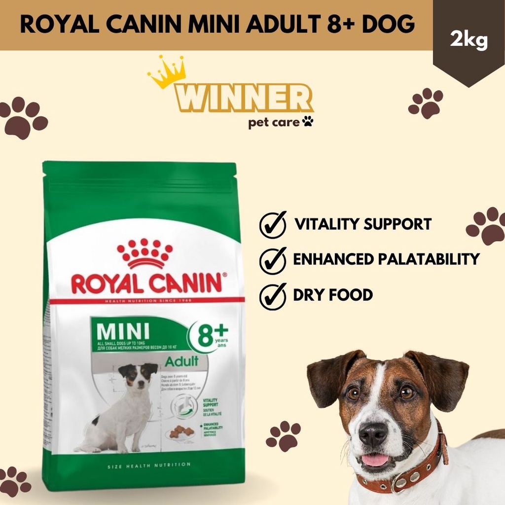 Royal Canin Mini Adult Above 8 Years Dog Food 2kg