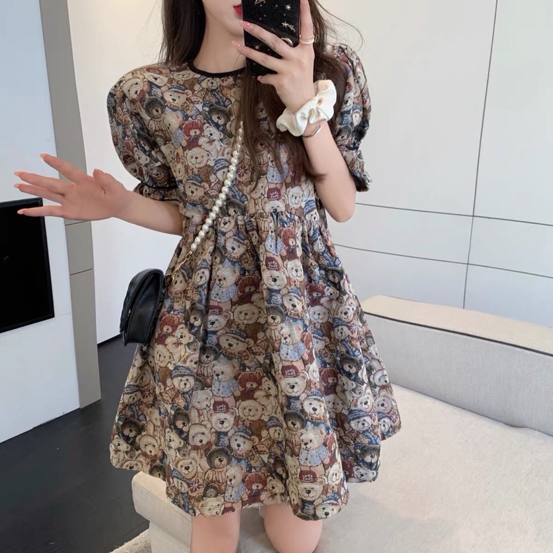 Dress motif korea polos / Dress motif korea polkadot / DRESS KOREA IMPORT / DRESS KOREA PREMIUM / Dr