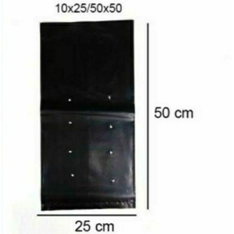 POLYBAG PLASTIK SEMAI UKURAN 50x50 PERLEMBAR