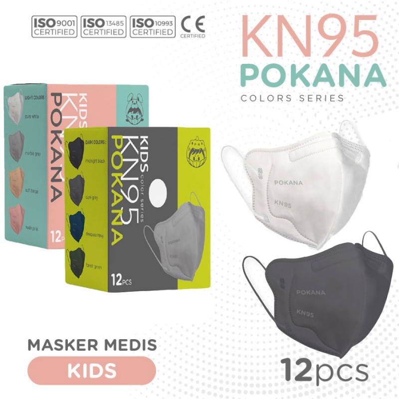 Pokana Kids KN95 12 Pcs / Masker Anak Pokana
