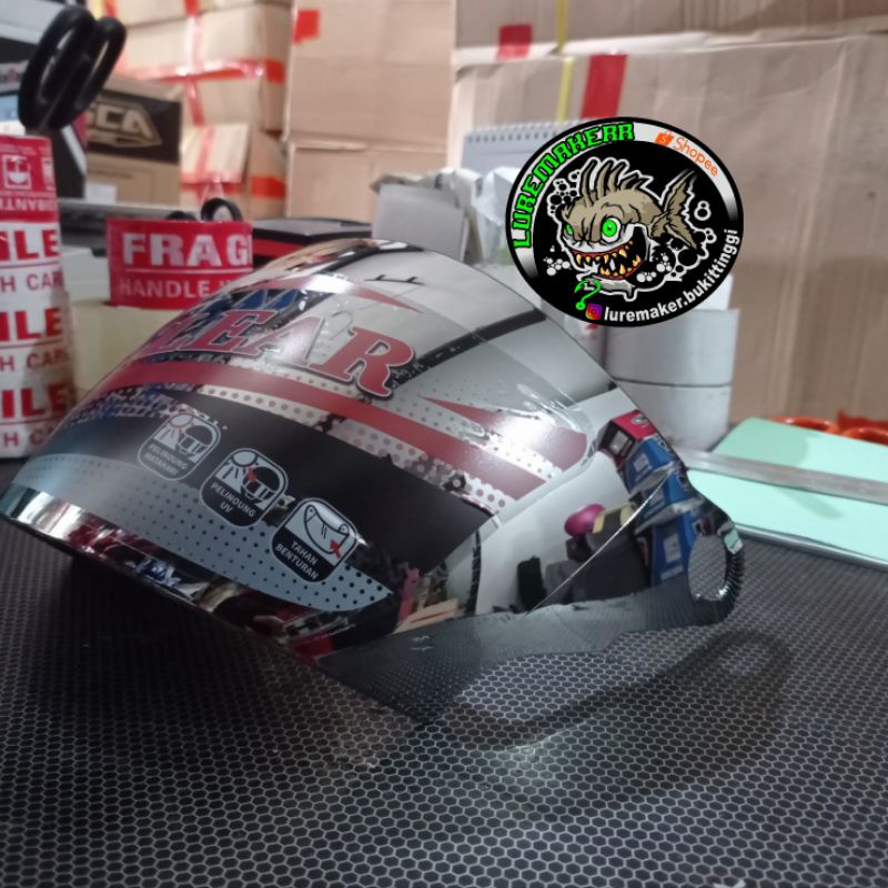 KACA HELM KYT 2 VISION CHROME SILVER