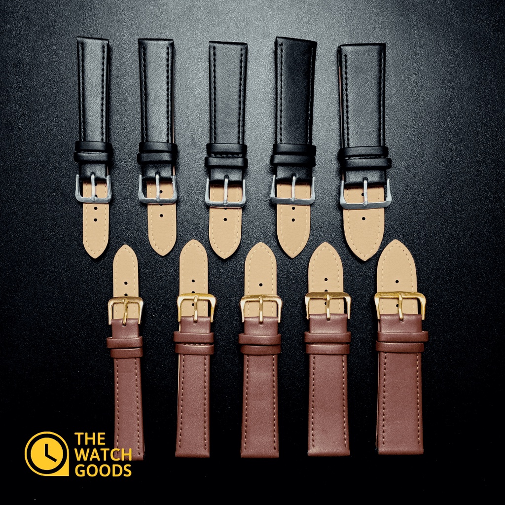 [PREMIUM QUALITY] Leather Watch Strap Time King 16mm 18mm 20mm 22mm 24mm | Tali Jam Tangan Kulit Grade B