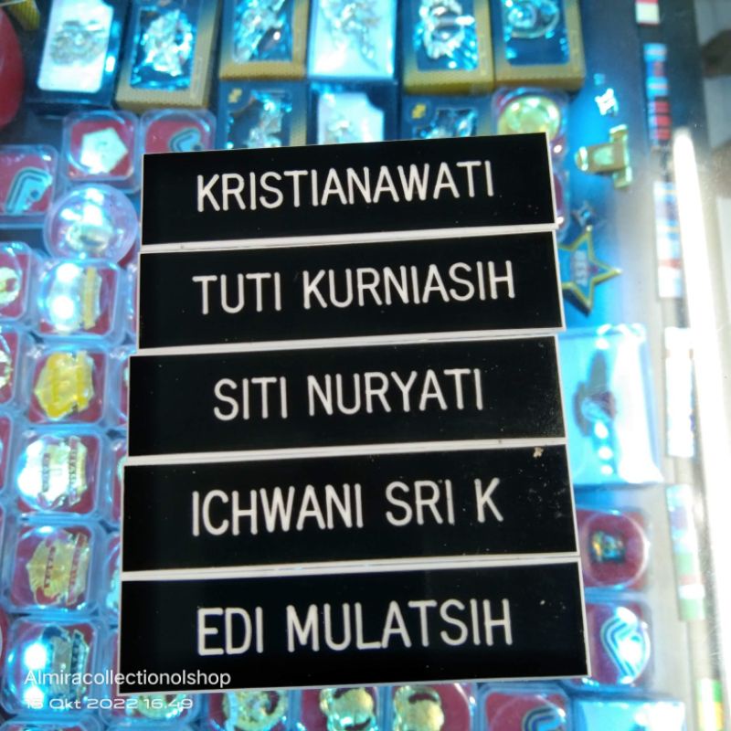 

nametag nama dada