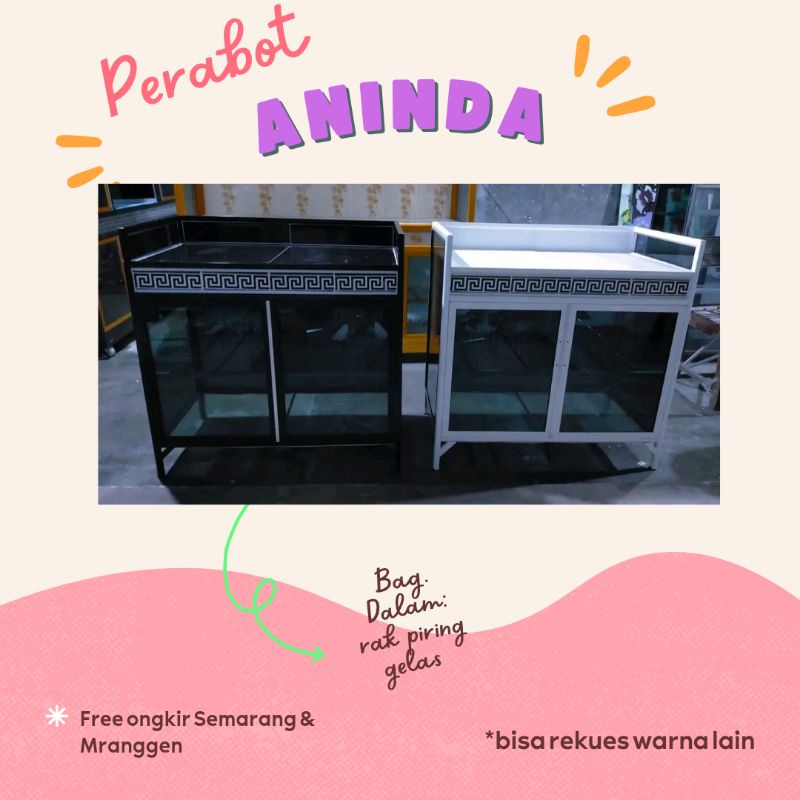 (KOTA SEMARANG & SEKITAR) Rak meja kompor 2 tungku