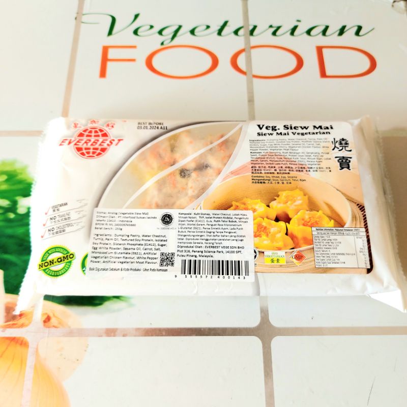 

VEG SIEW MAI, 250g, ( FROZEN FOOD), HALAL, VEGAN, EVERBEST