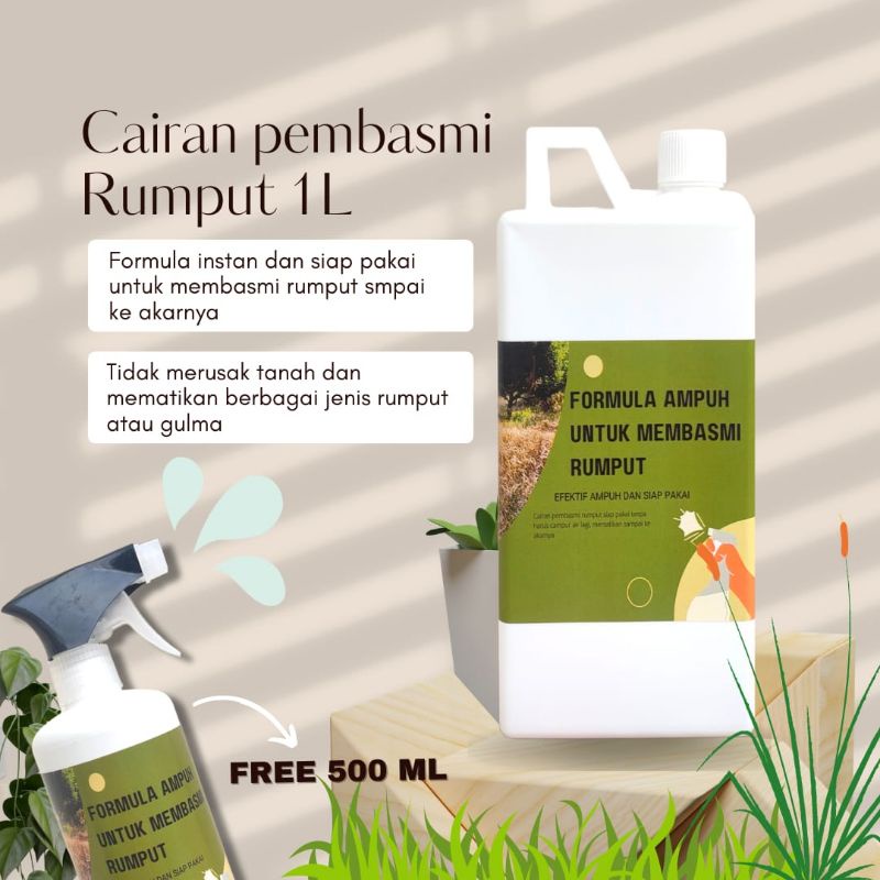 &quot;PAKET BUNDLING&quot; Pembasmi rumput liar dan gulma siap pakai sangat efektif//1Liter