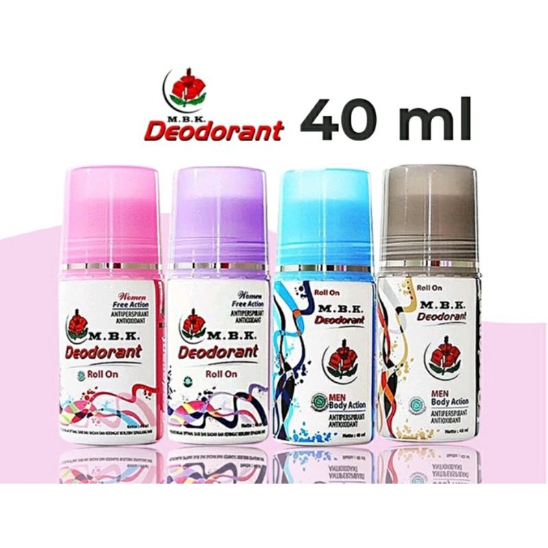 MBK DEODORANT ROLL ON 40ML  / DEODORAN KETEK M.B.K WOMEN &amp; MEN/ PENGHILANG BAU BADAN ROLL ON- BPOM