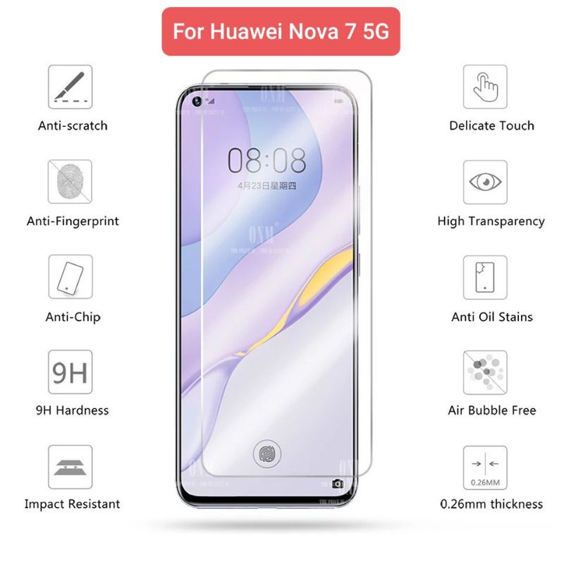Temper Glass HUAWEI Nova 7 5G Nova 7SE Nova 7 Nova 7i Anti Gores Kaca Bening Clear