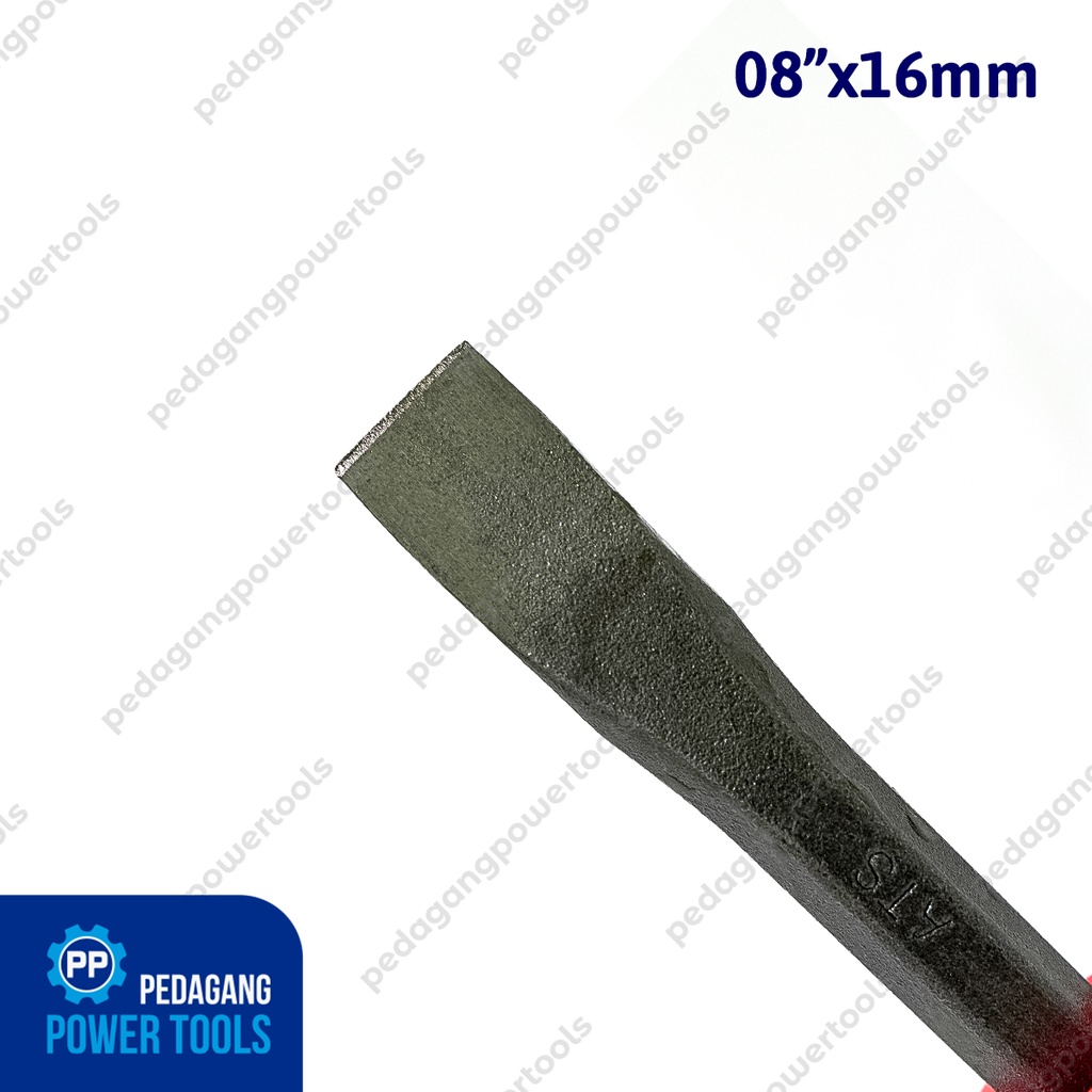 ATS PAHAT BETON 8&quot; RATA GAGANG KARET BETEL TOPI BESI BATU FLAT CHISEL