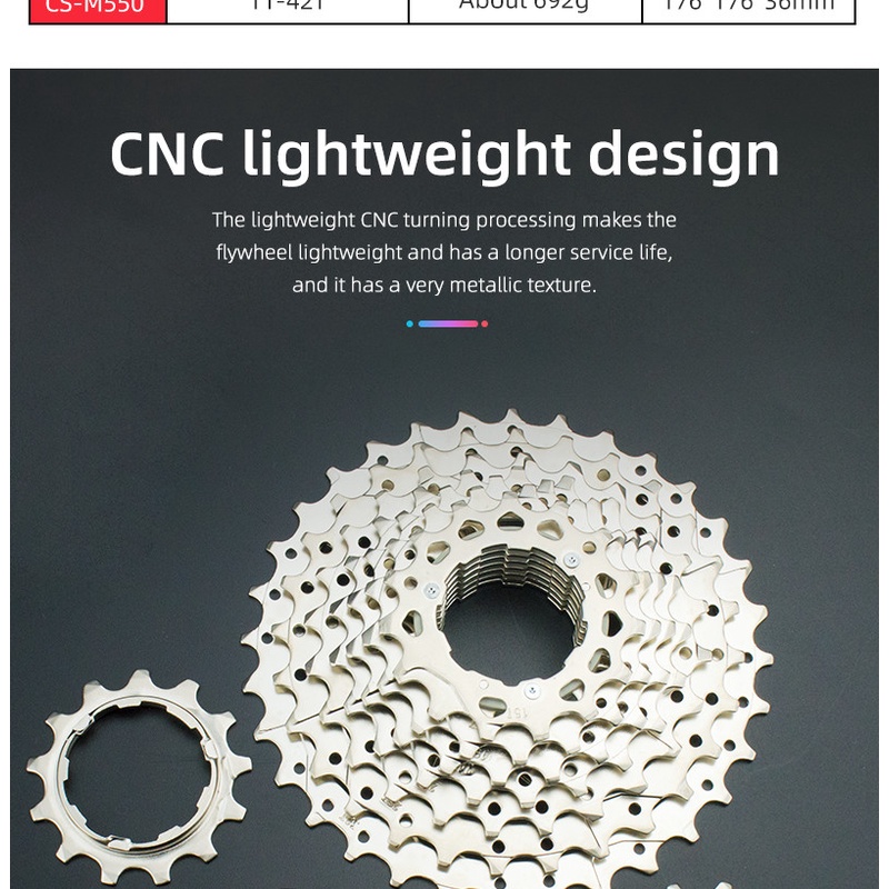 Wake Sprocket 10 Speed 11-28T Gear Cassette Sepeda Lipat MTB Roadbike