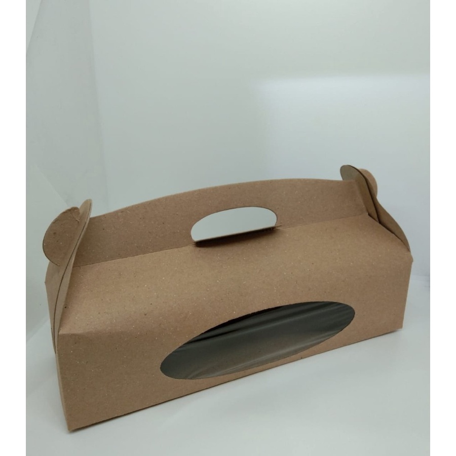 

5pcs KOTAK GABLE BOX JENDELA MIKA KRAFT COKLAT 30x10x7cm POLOS
