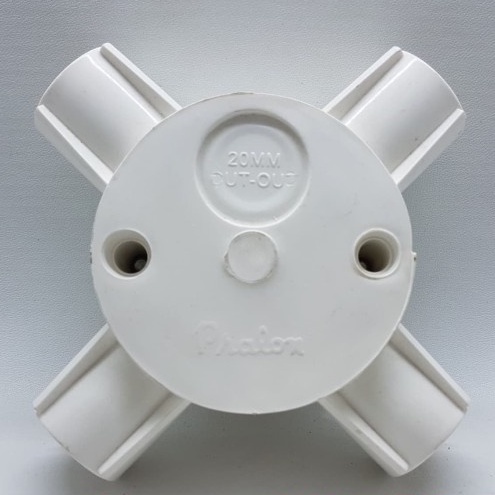 T-dus PUTIH / Tee Dus Cabang 4 / T-dos 20mm Pralon/Cut - Out