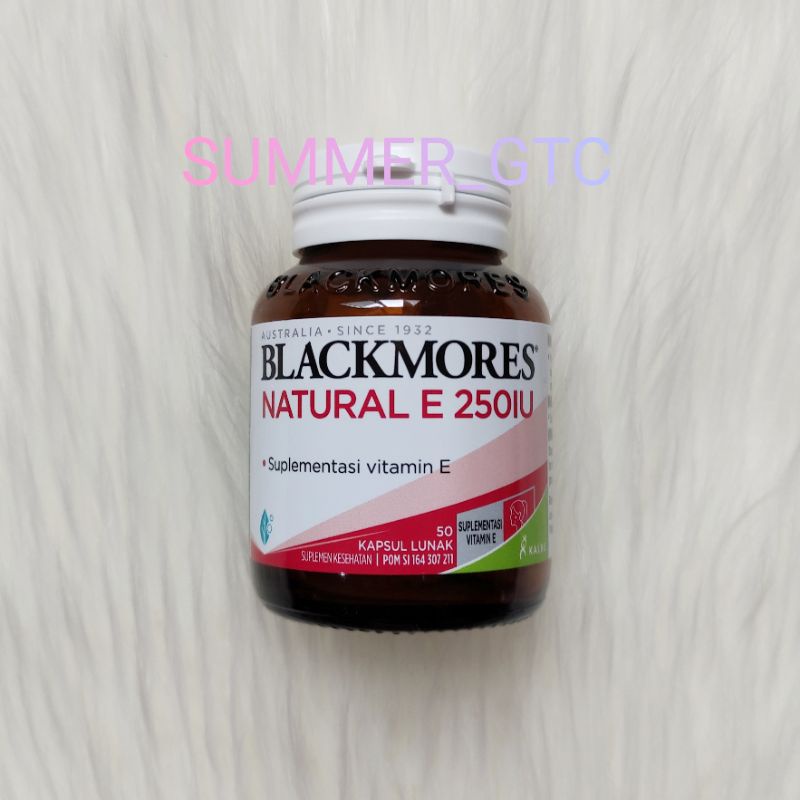 blackmores natural e 250iu 50 kapsul vitamin e 250 iu isi 50 caps