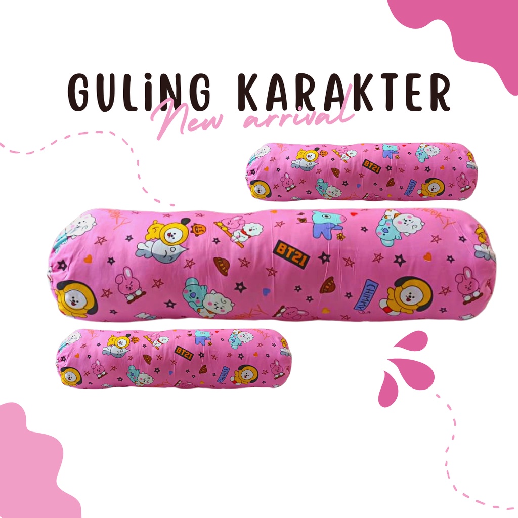 Guling karakter lucu ukuran 85x20cm nyaman buat tidur