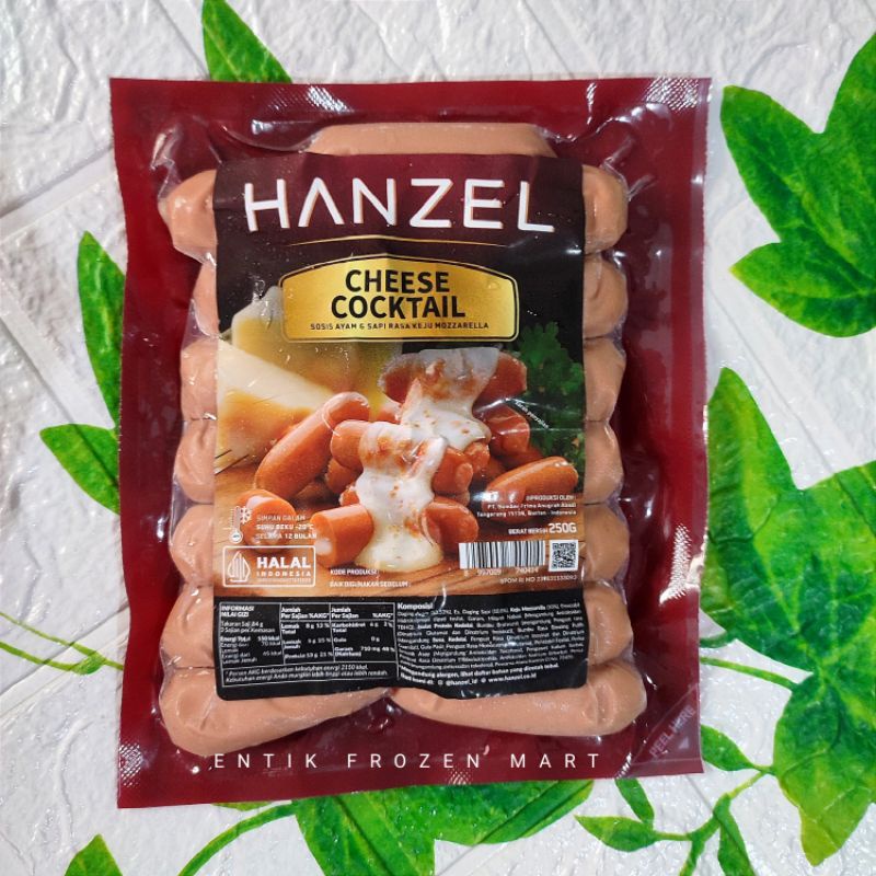

Hanzel Sosis Sapi Cocktail Cheese Mozzarella 250gr (15 pcs)