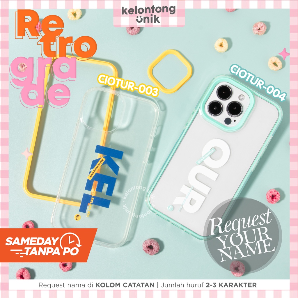 LANGSUNG KIRIM TANPA PO | (Seri 2) For iPhone - RETROGRADE - Premium Case Custom Nama