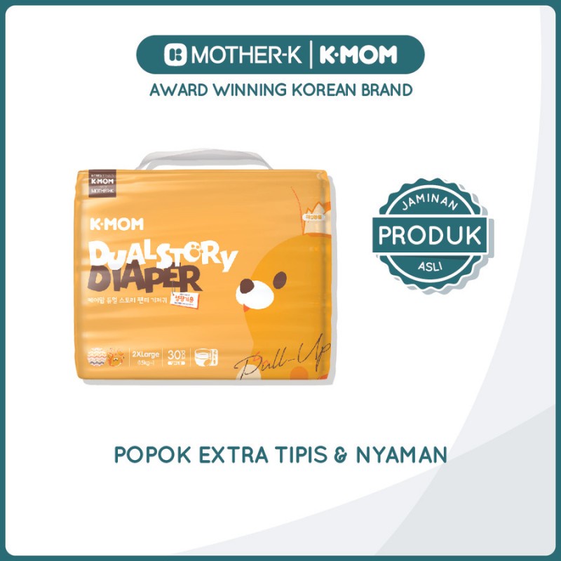 K-MOM Diaper Pants Popok Celana - Karton Isi 3 - L34 XL32 XXL30 XXXL28