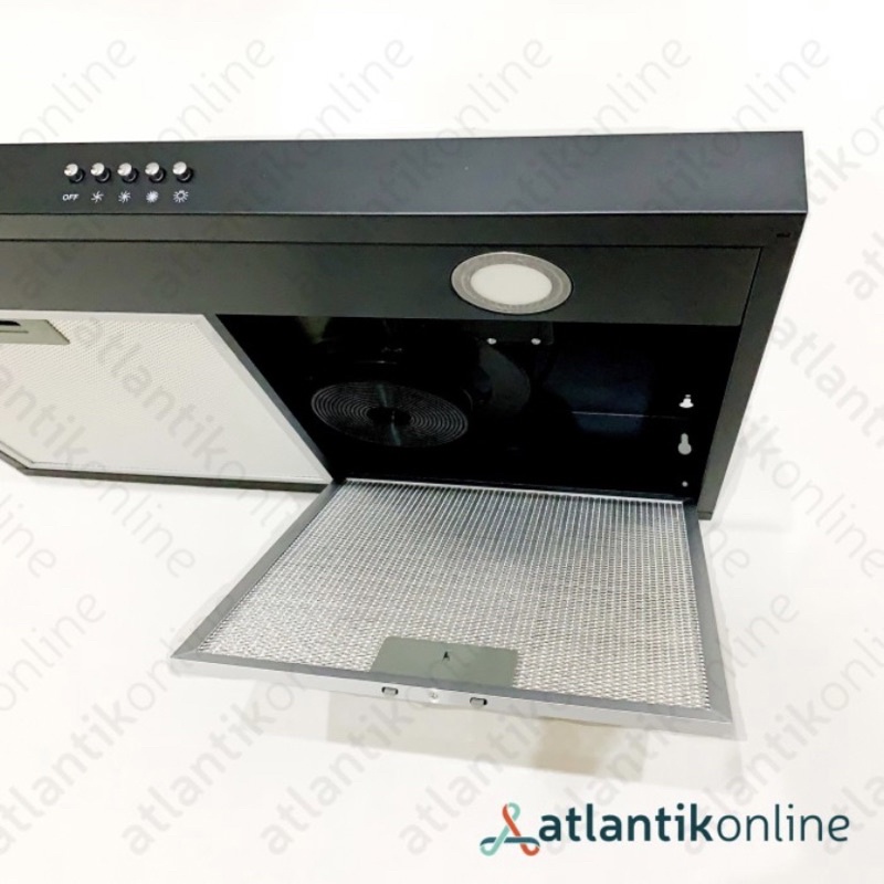 Cooker hood cookerhood slim 70 cm black hitam RINNAI RH-127B RH127B