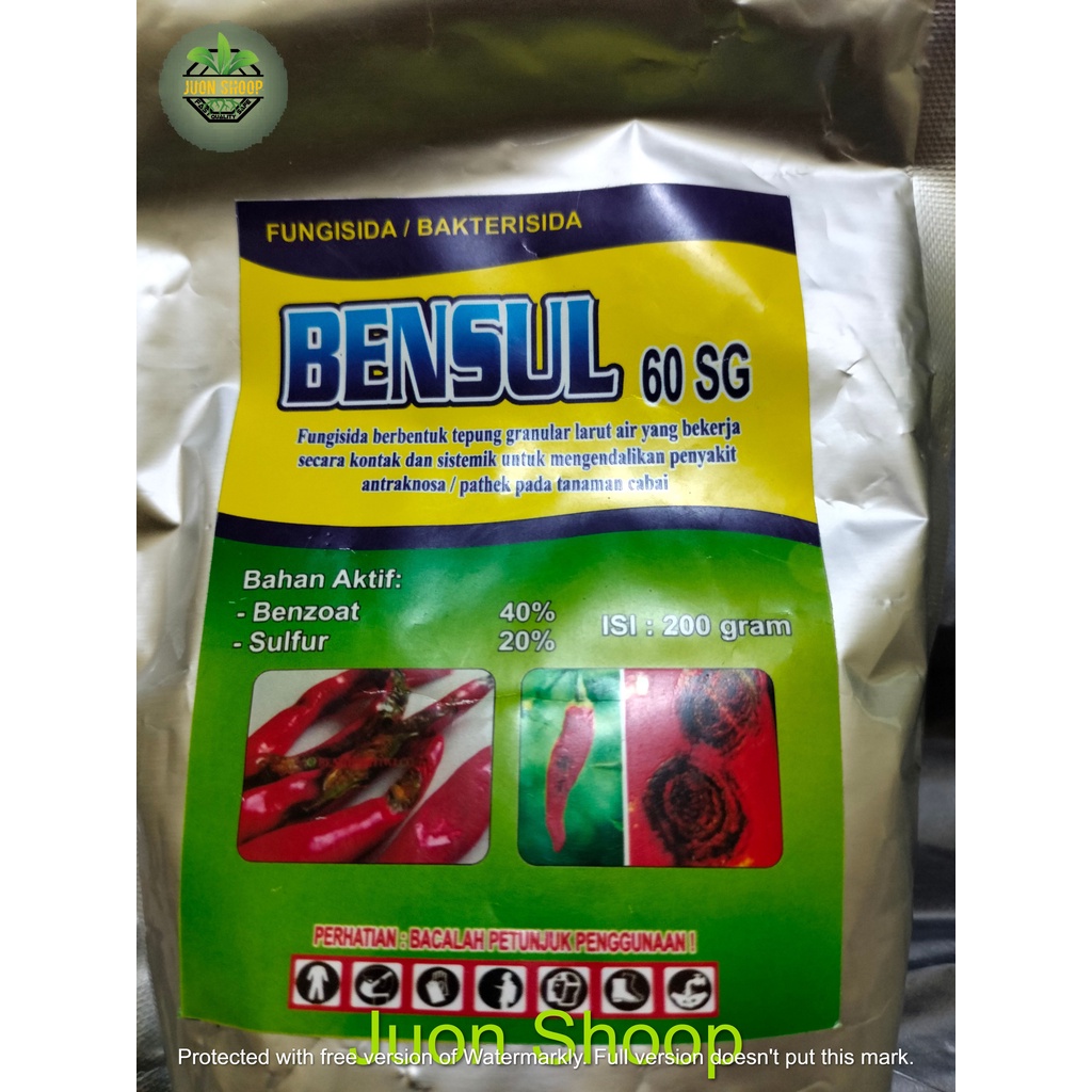 BENSUL 60 SG 200 gram Fungisida Antraknosa / Patek / Cacar / Busuk Buah