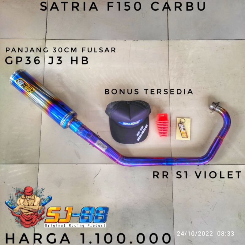 Knalpot sj88 fu carbu tipe rr s1 violet gp36 j3 hb bonus voltmeter