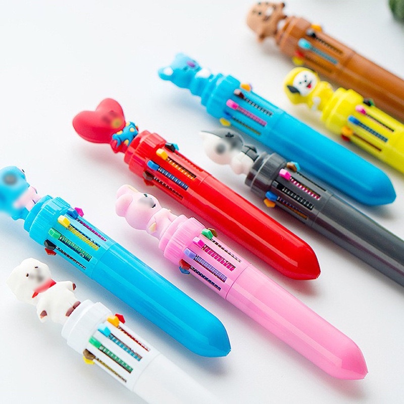 Pulpen Warna Warni / Pulpen Warna Warni 10 Warna / Pulpen Bolpoin Warna / Pulpen Warna Anak