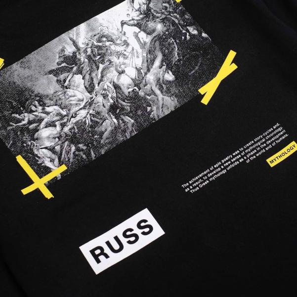 Russ Kaos Pria T-shirt Pria Mythology Black - s